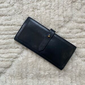 Madewell Black Leather Snap-Closure Wallet
